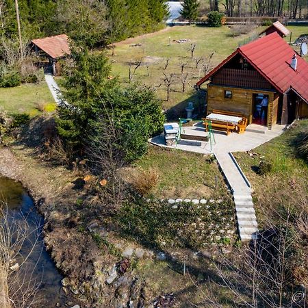 Wooden Cabin Zurej with Hot Tub Bukovje v Babni Gori Buitenkant foto